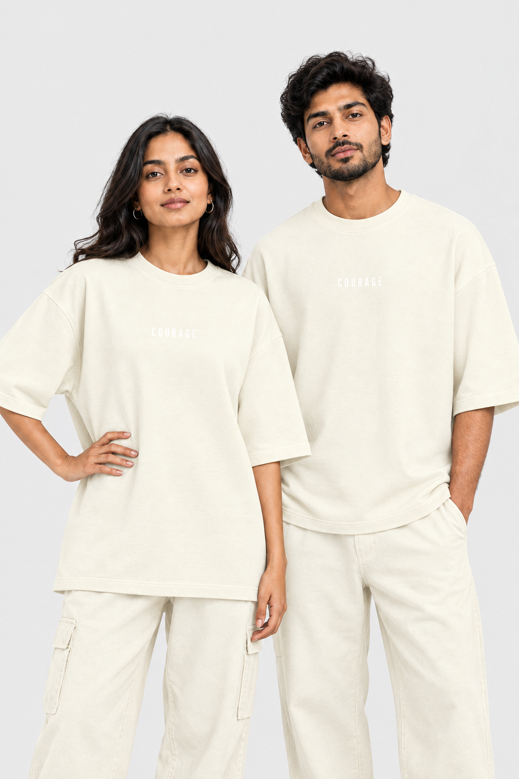 Unisex Terry Oversized Tee – COURAGE