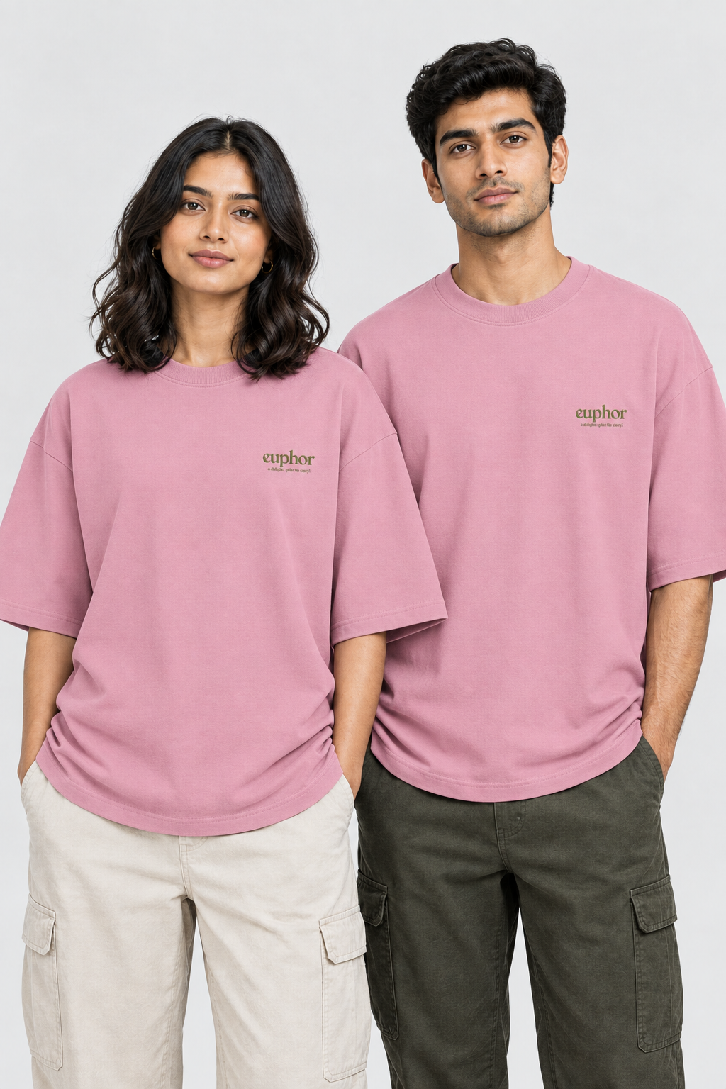 Unisex Frottee-Oversize-T-Shirt – Stickerei: Signature