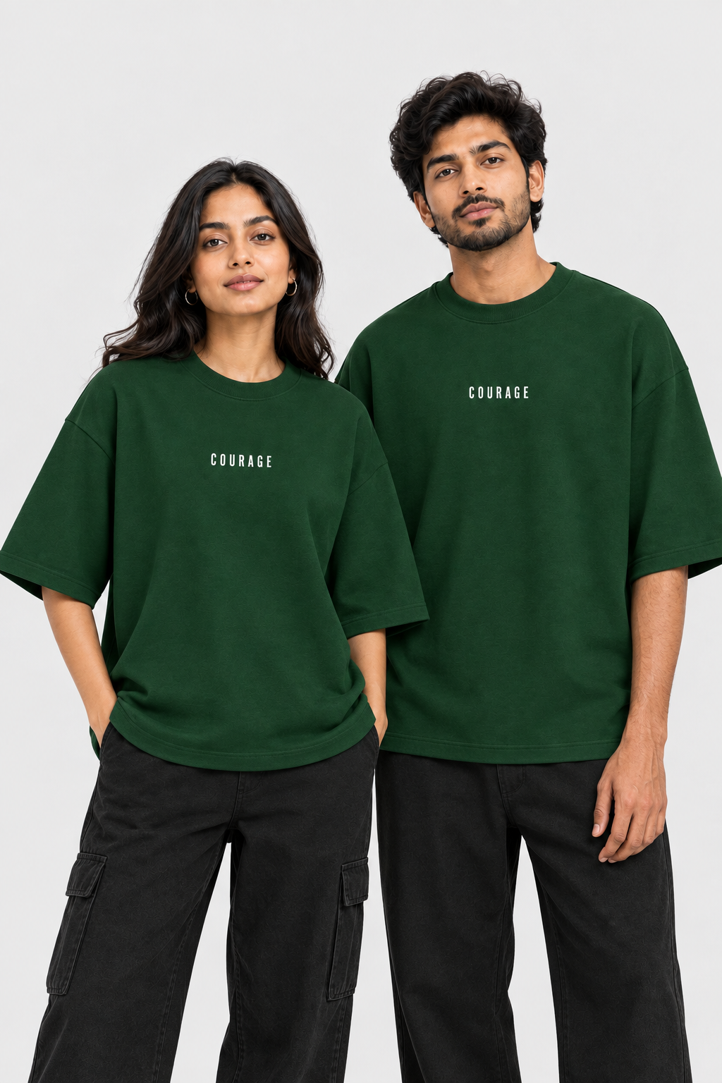 Unisex Terry Oversized Tee – COURAGE