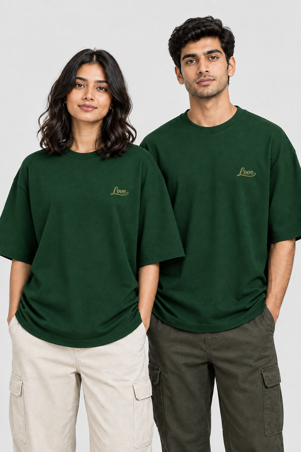 Unisex Oversized Classic T-Shirt - Stickerei: Love