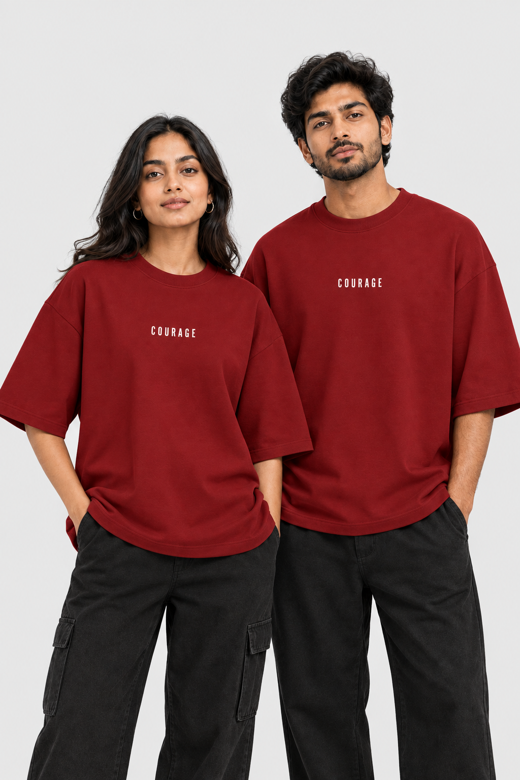 Unisex Terry Oversized Tee – COURAGE