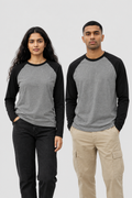 Cotton Raglan T-Shirt for Men & Women – Contrast Sleeves, 180 GSM