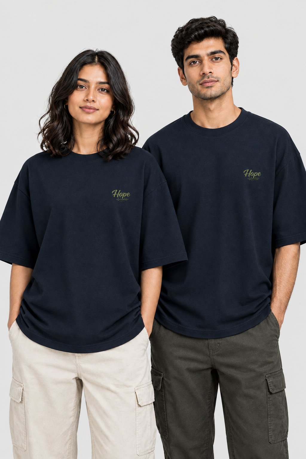 Unisex Oversized Classic T-Shirt – Stickerei: Hope