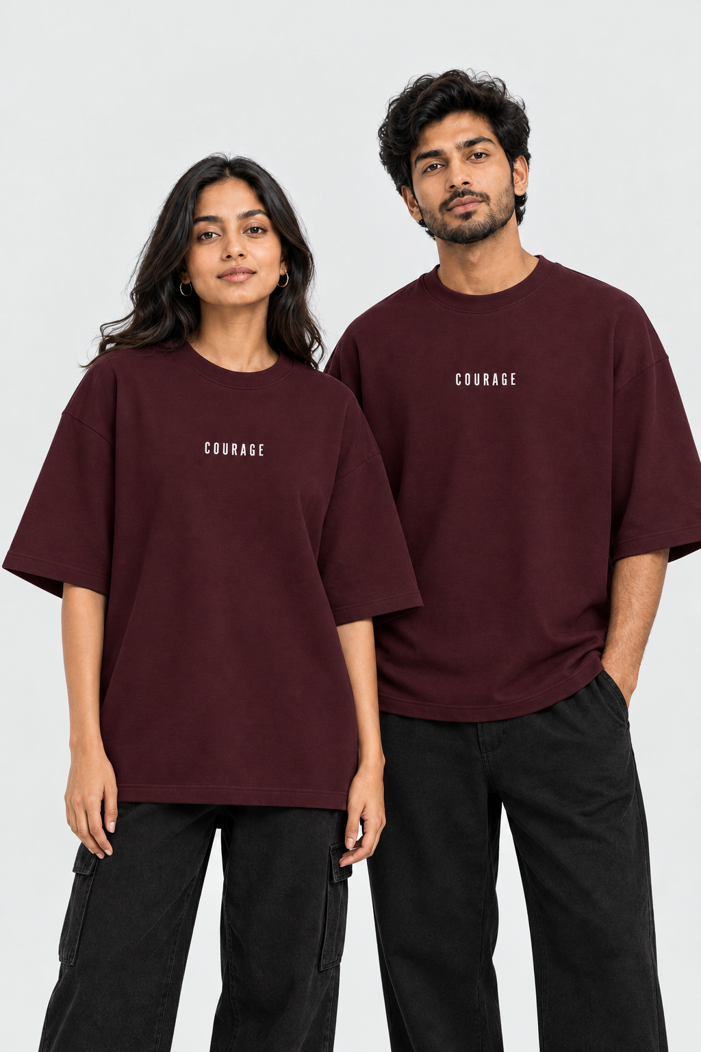 Unisex Terry Oversized Tee – COURAGE