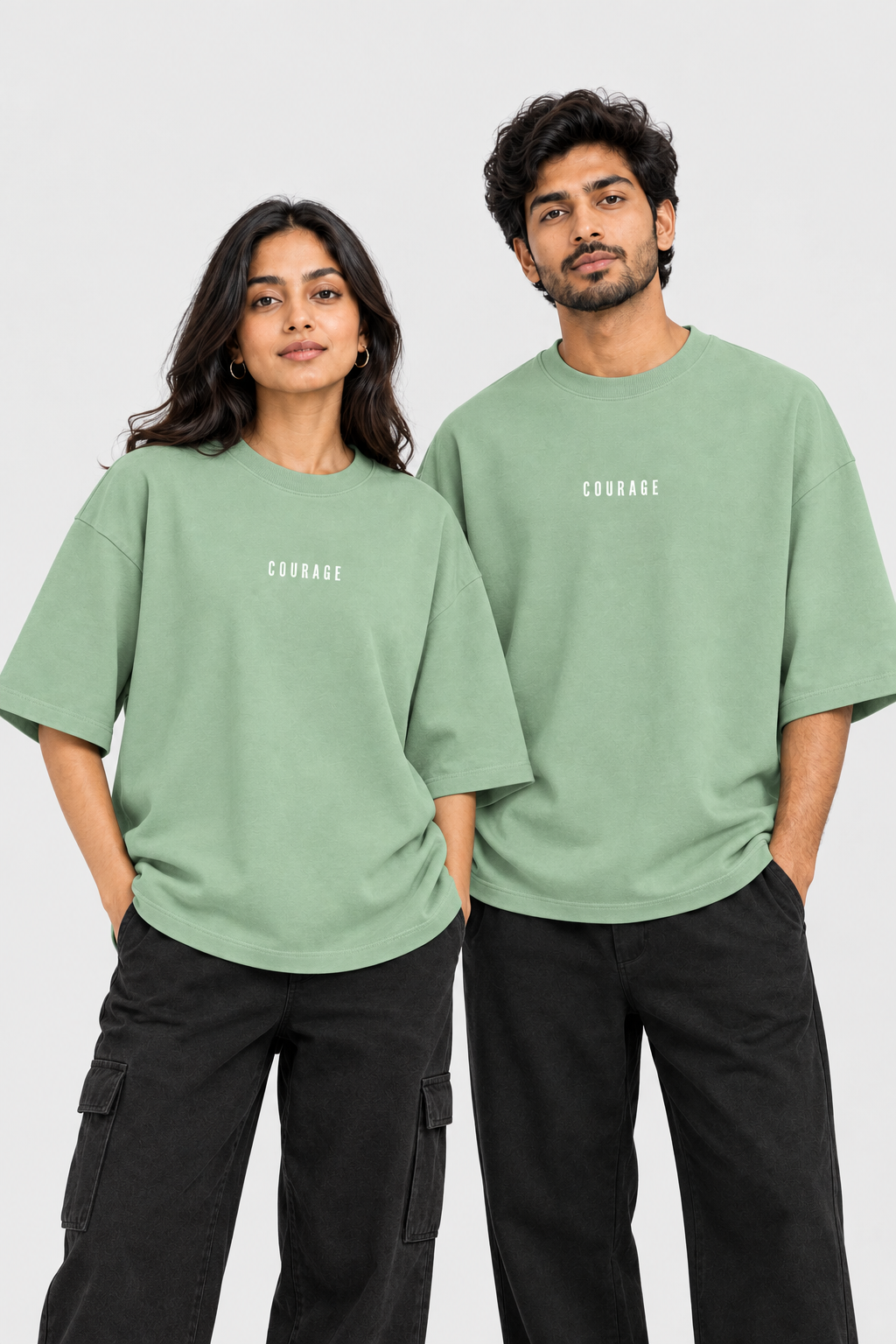 Unisex Terry Oversized Tee – COURAGE