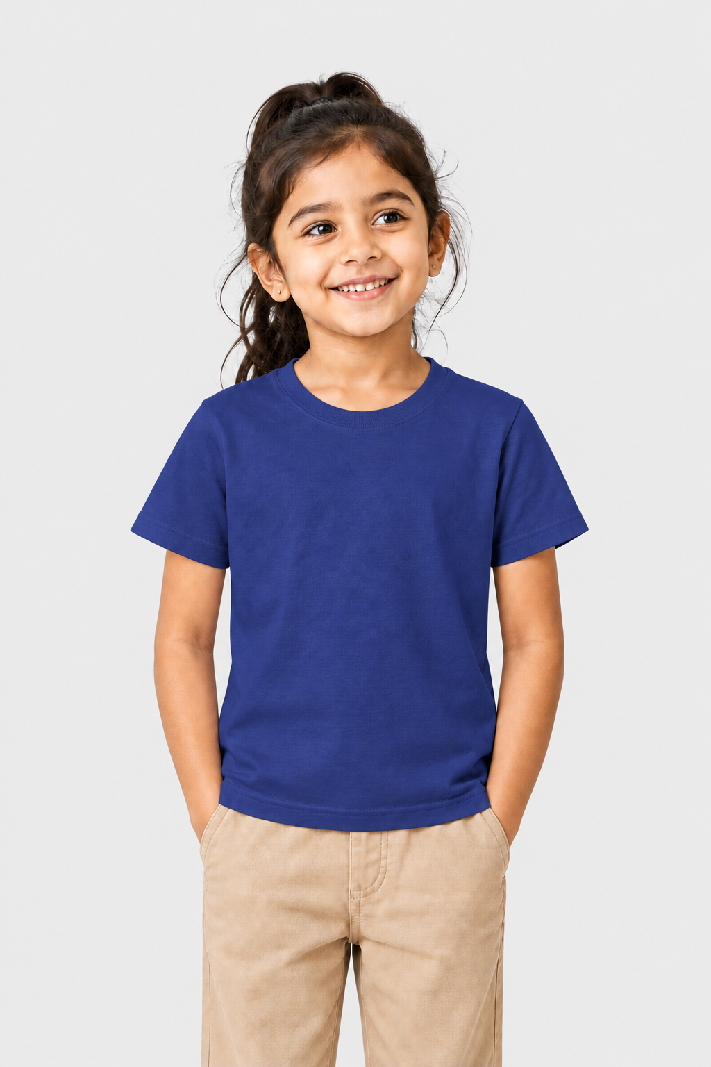 Girls Classic Crew Neck Short Sleeve T-Shirt