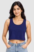 Women's Cotton Crop Tank Top – Sleeveless, 180 GSM