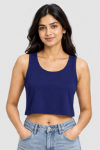 Women's Cotton Crop Tank Top – Sleeveless, 180 GSM