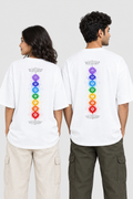 7 Chakra Unisex Oversized Cotton Graphic T-Shirt – Back Print, 240 GSM