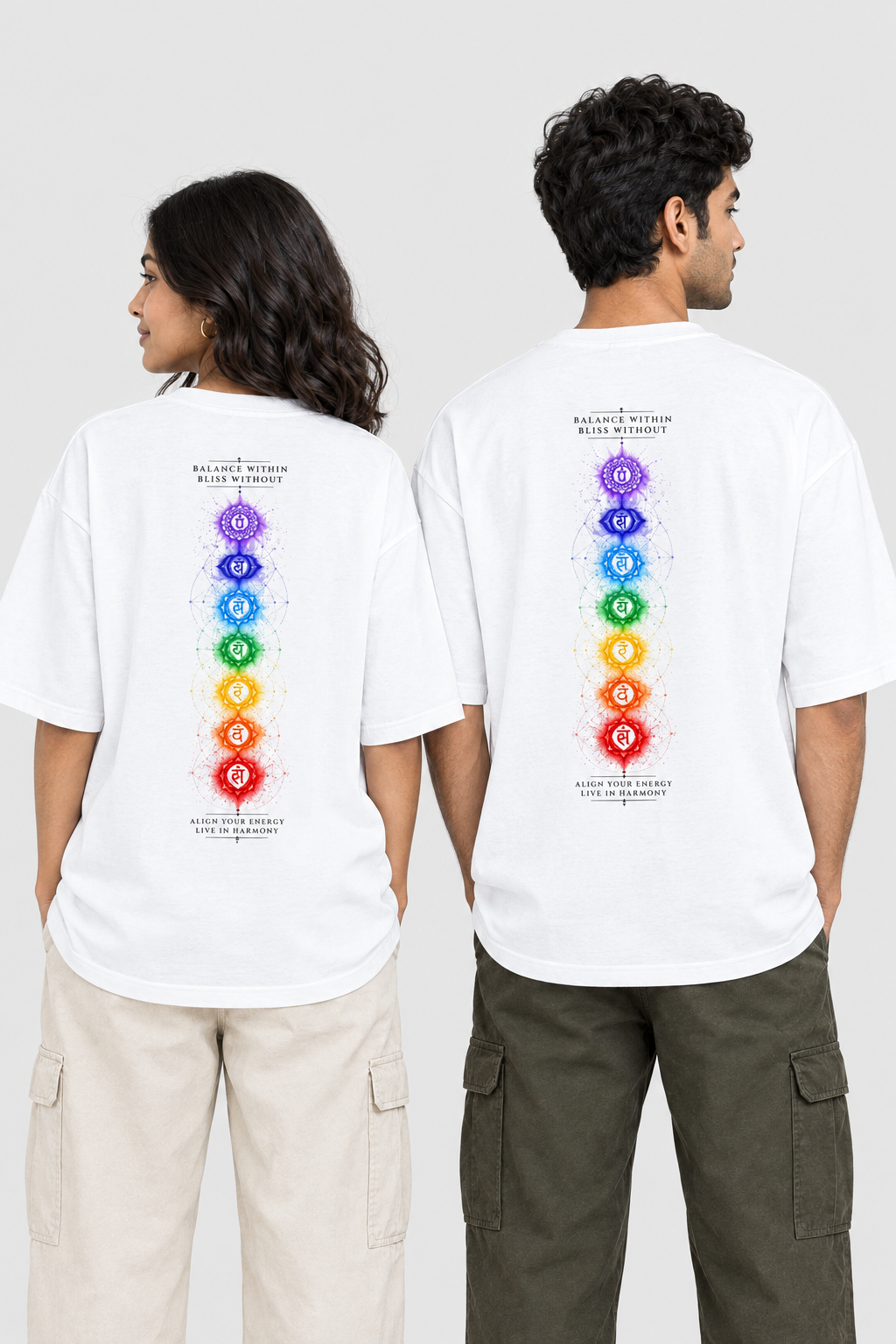 Euphor Bliss Chakra Graphic Oversized T-Shirt
