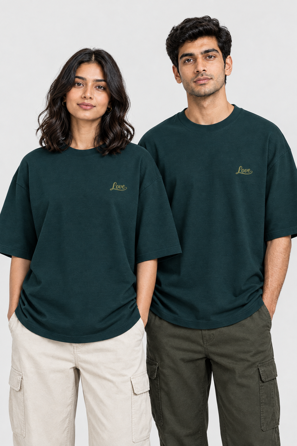 Unisex Oversized Classic T-Shirt - Stickerei: Love