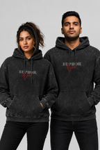 Acid Wash Oversized Cotton Hoodie – 300 GSM | Euphor Bliss