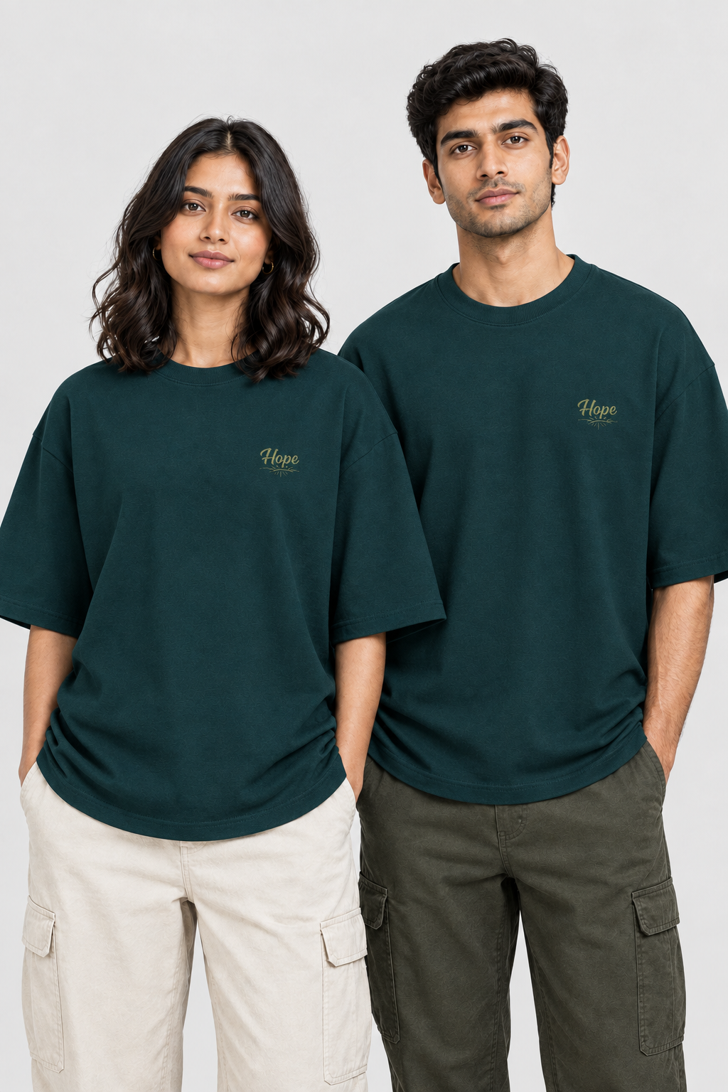 Unisex Oversized Classic T-Shirt – Stickerei: Hope