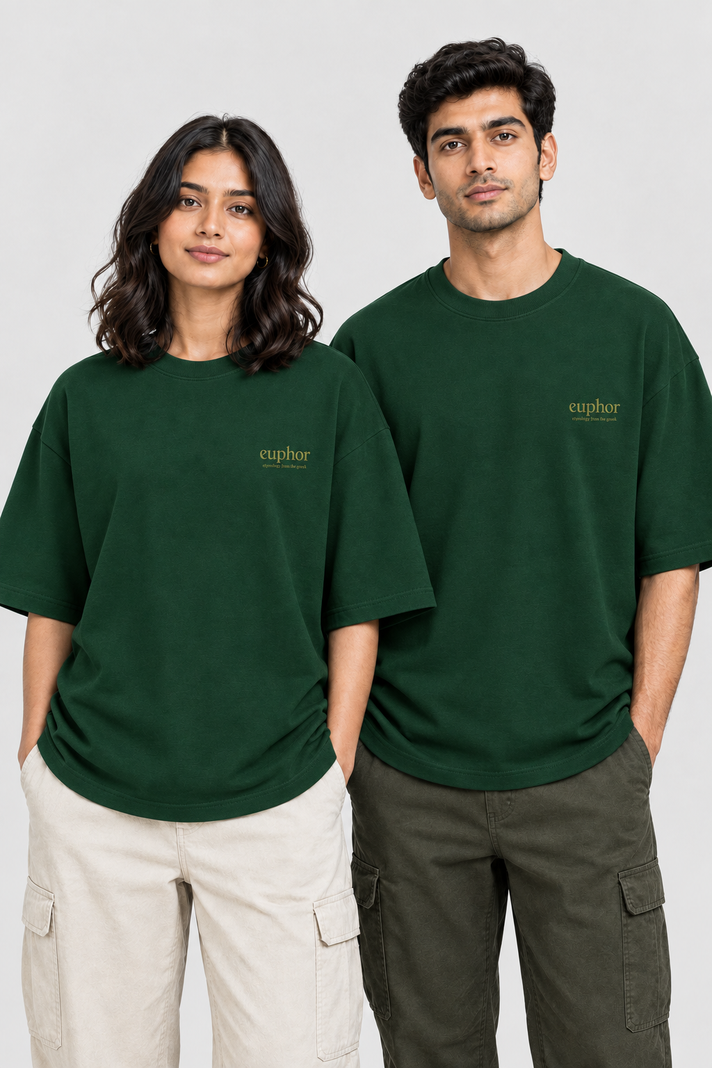 Unisex Frottee-Oversize-T-Shirt – Stickerei: Signature