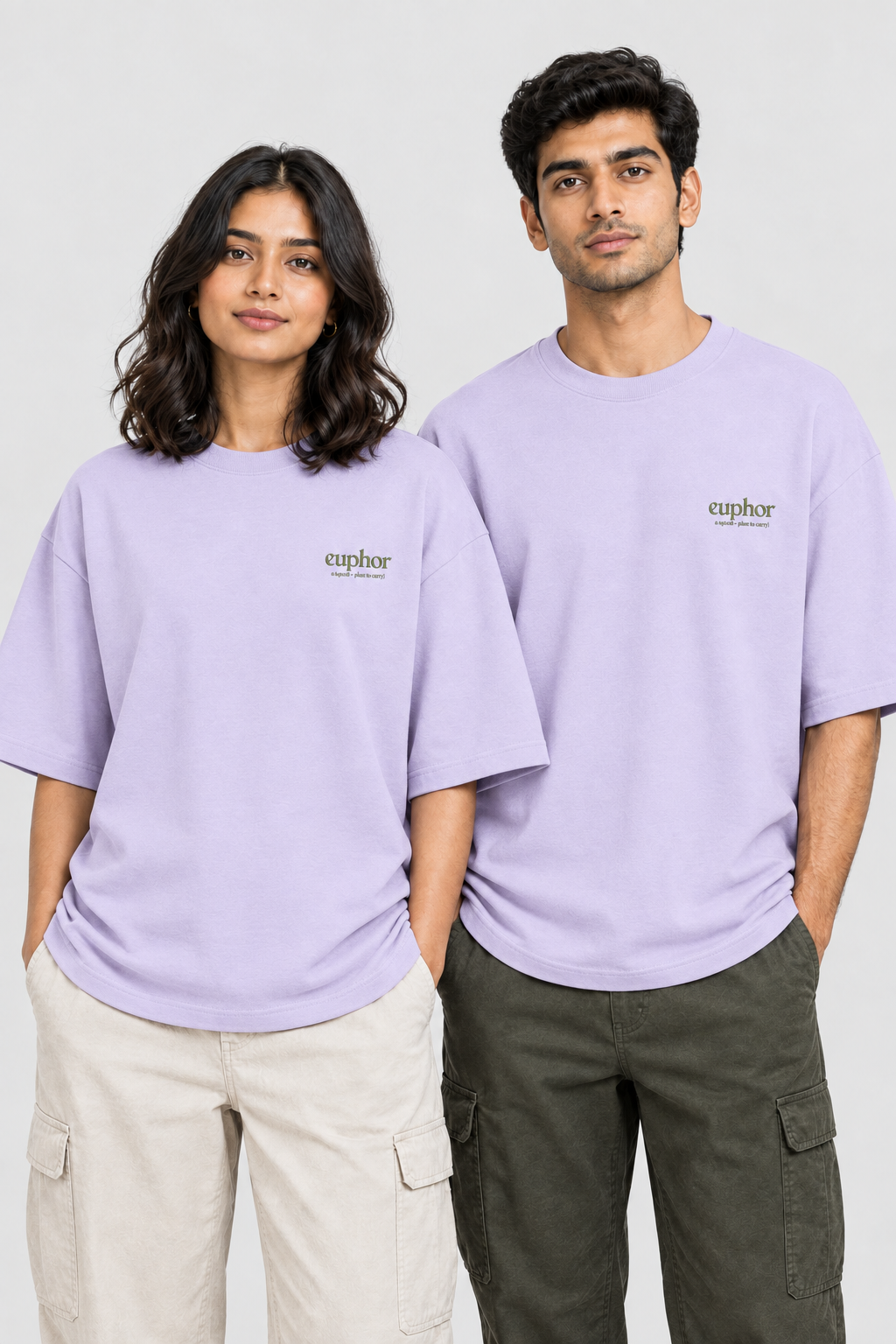 Unisex Frottee-Oversize-T-Shirt – Stickerei: Signature
