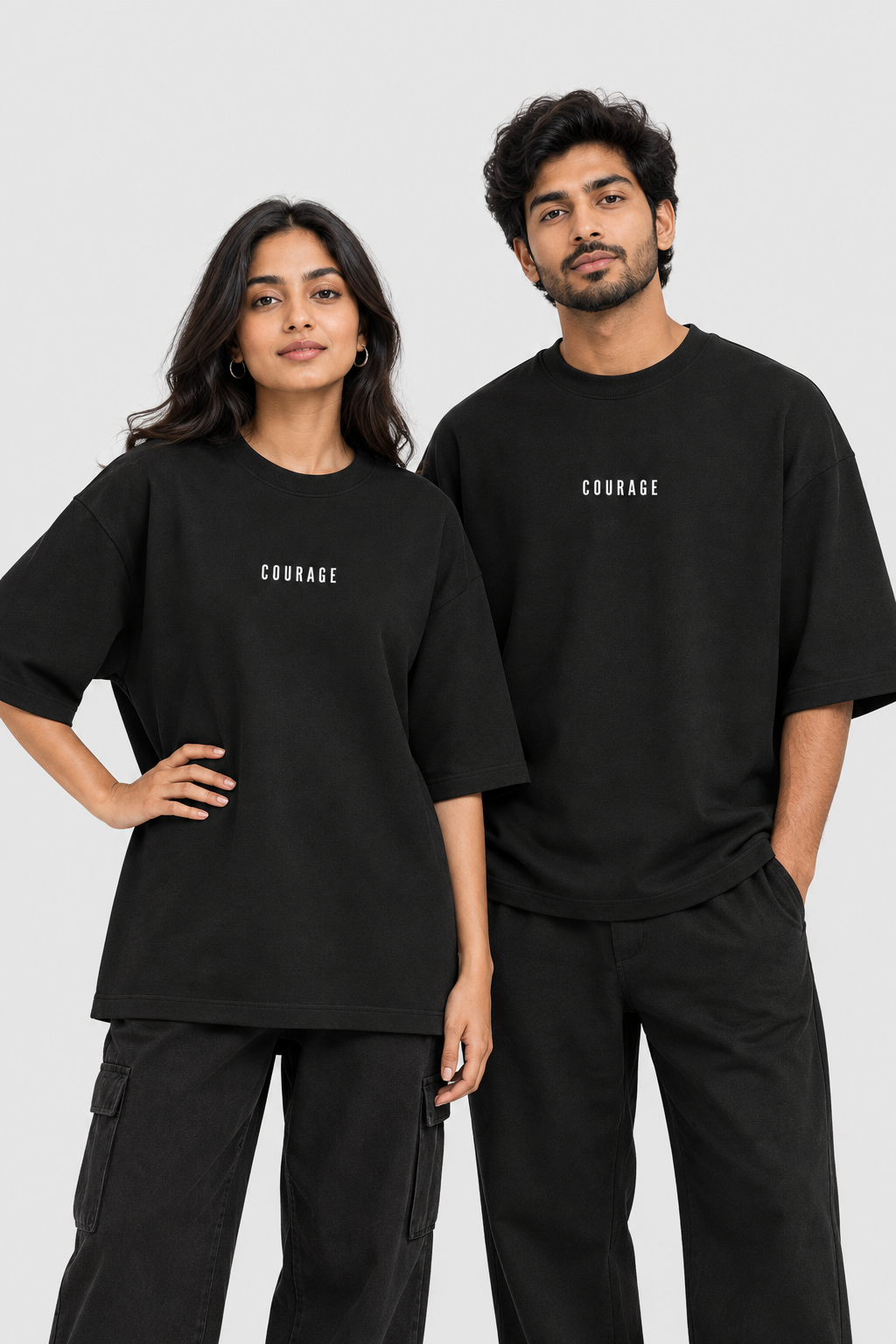 Unisex Terry Oversized Tee – COURAGE