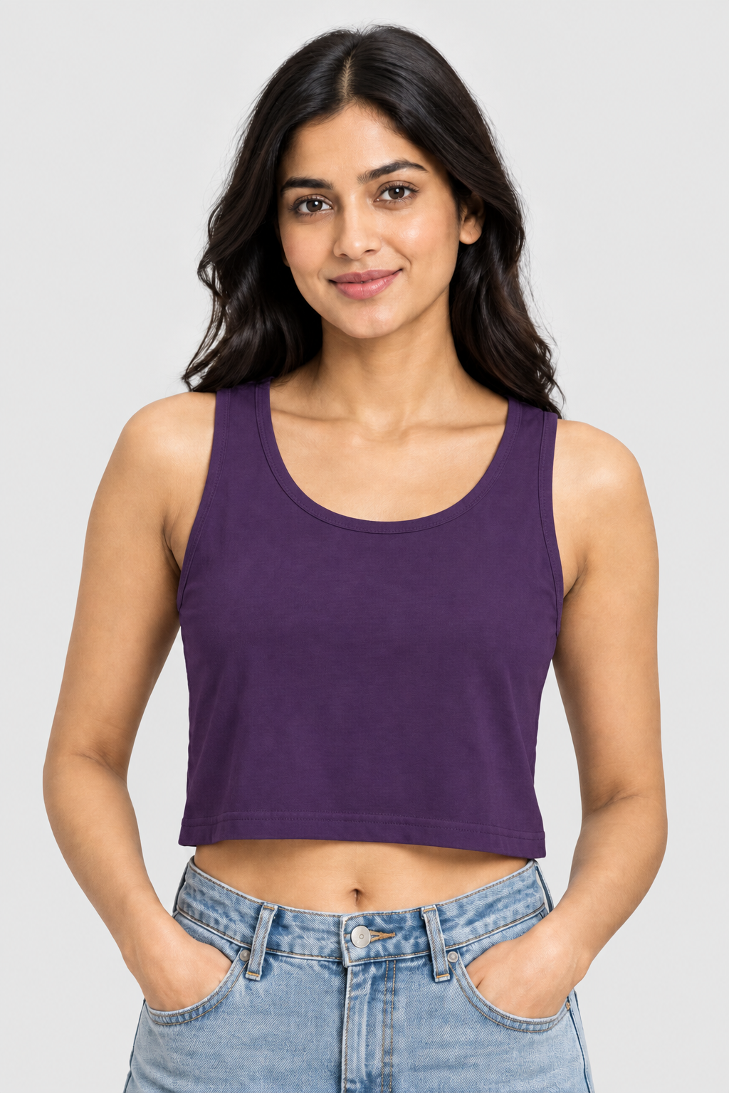Damenbauchfreies Tanktop
