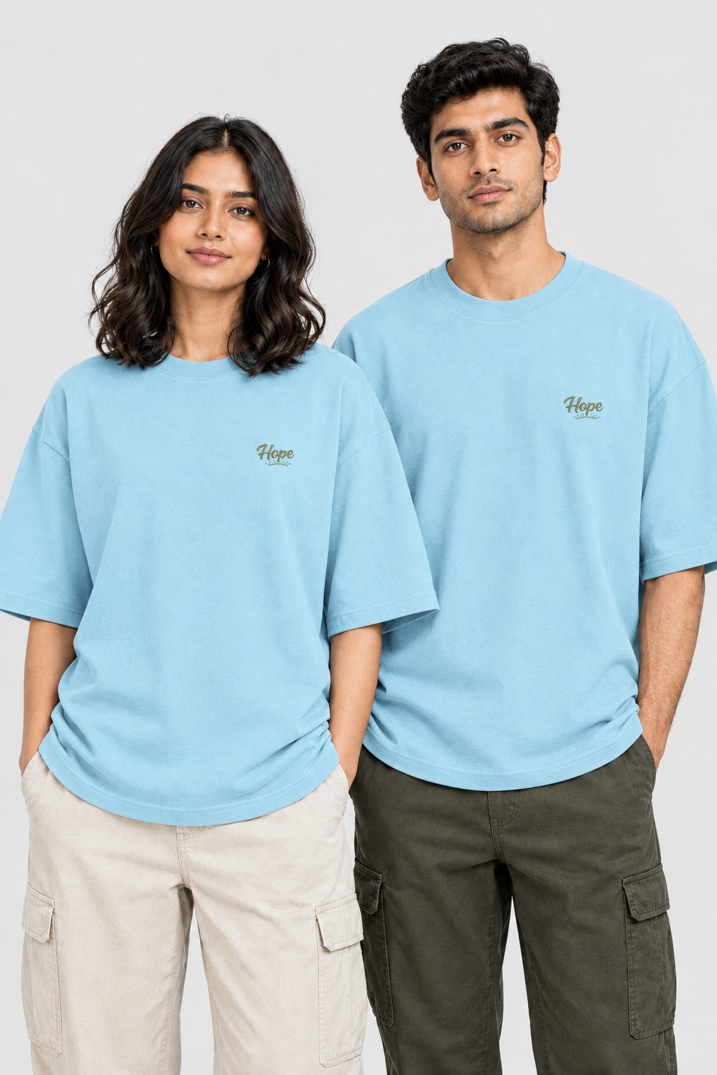 Unisex Oversized Classic T-Shirt – Stickerei: Hope