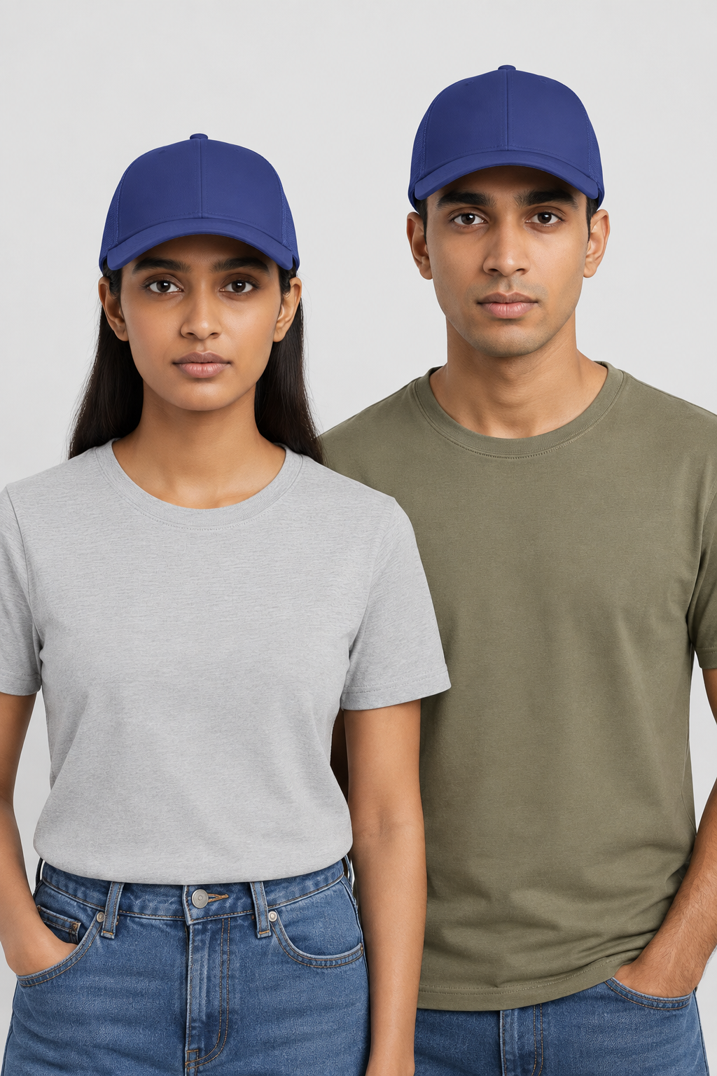 Adjustable Snapback Trucker Cap – Mesh Back & Curved Brim