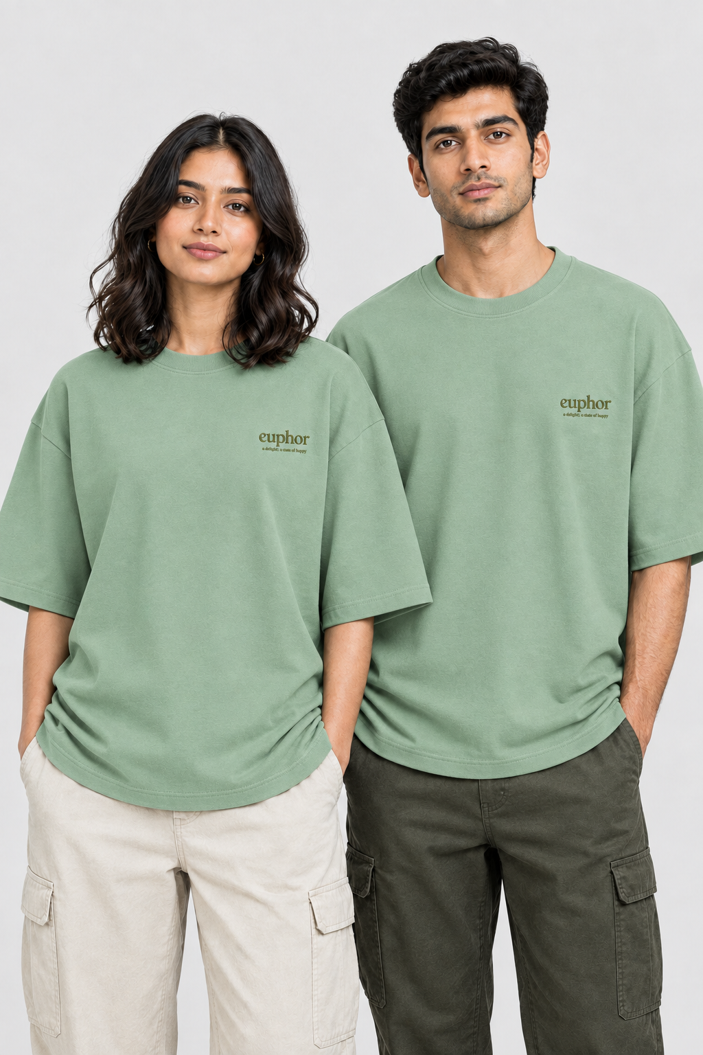 Unisex Frottee-Oversize-T-Shirt – Stickerei: Signature