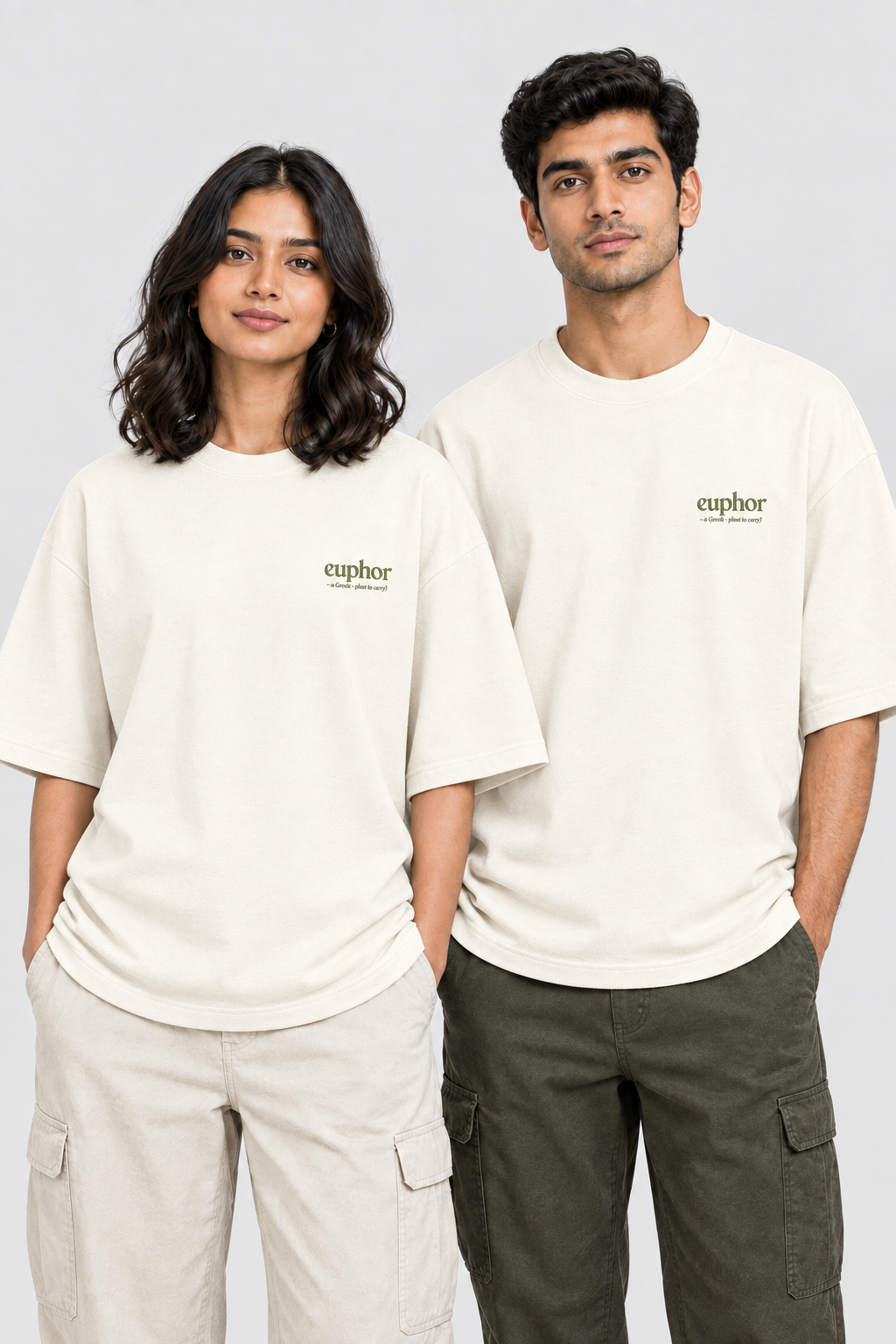 Unisex Frottee-Oversize-T-Shirt – Stickerei: Signature