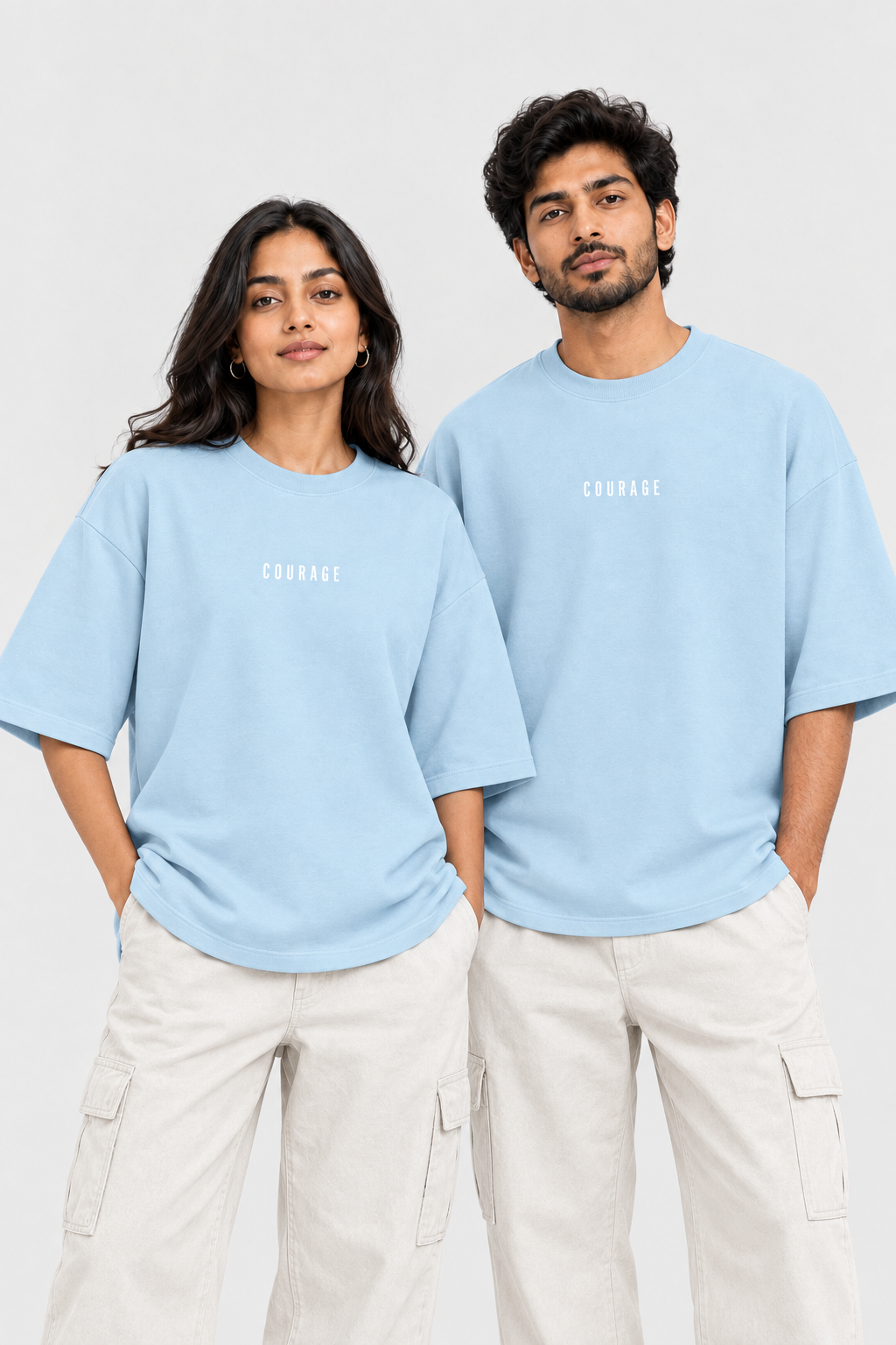 Unisex Terry Oversized Tee – COURAGE
