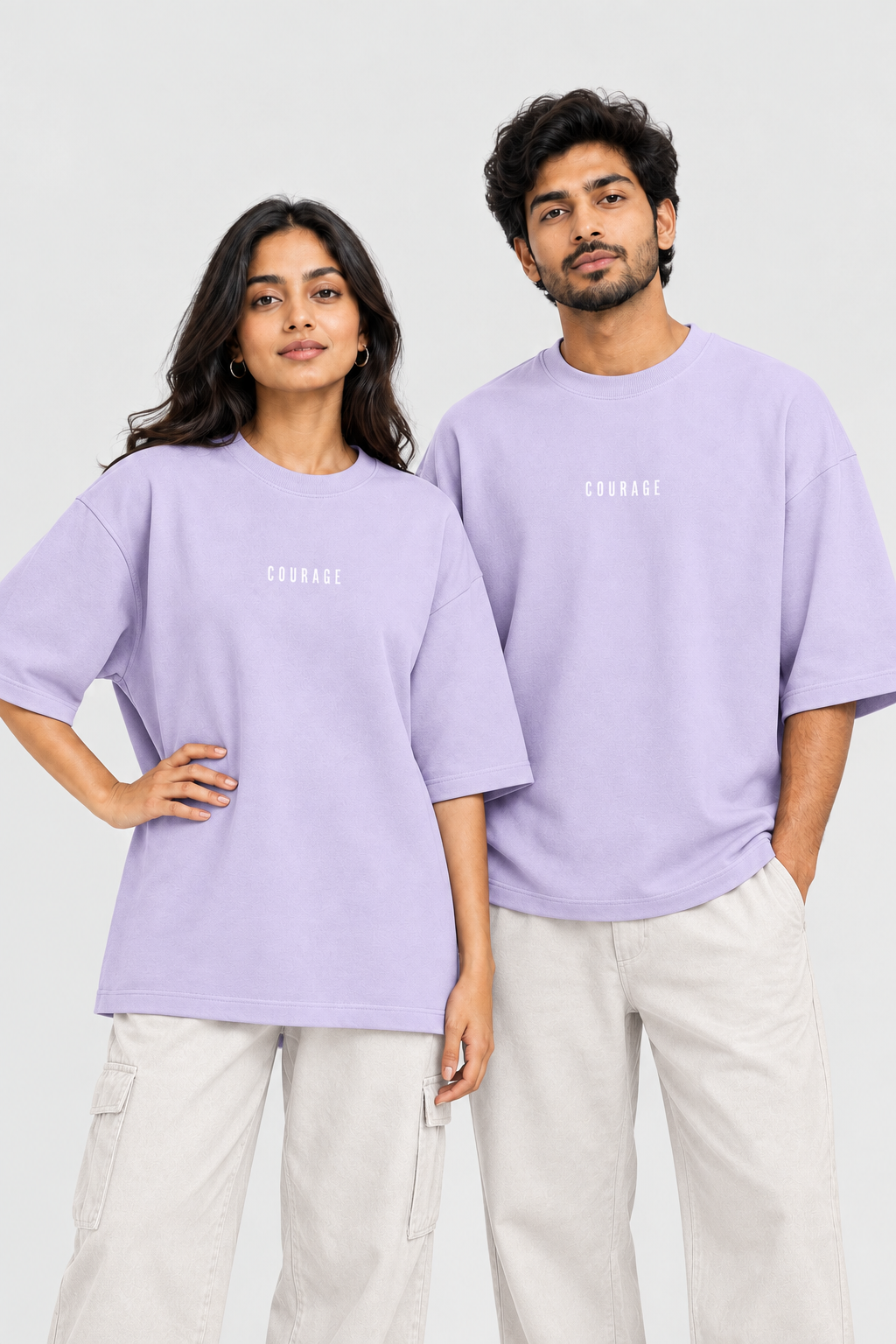 Unisex Terry Oversized Tee – COURAGE