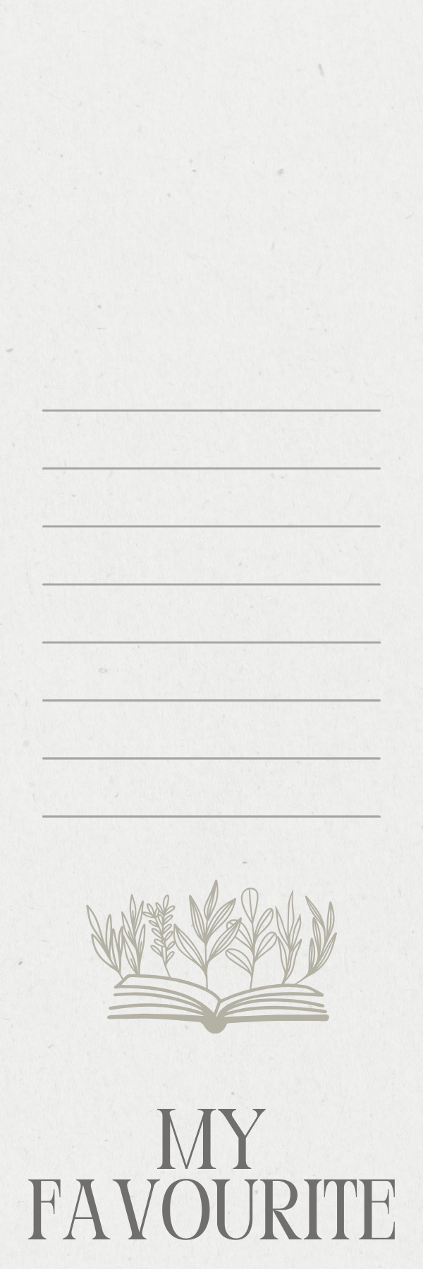 My Favourite - Bookmark