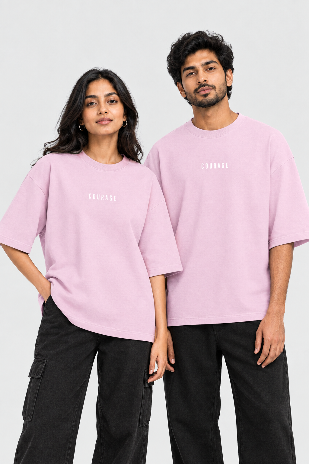 Unisex Terry Oversized Tee – COURAGE