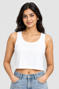 Women's Cotton Crop Tank Top – Sleeveless, 180 GSM