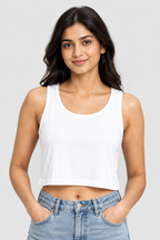 Women's Cotton Crop Tank Top – Sleeveless, 180 GSM