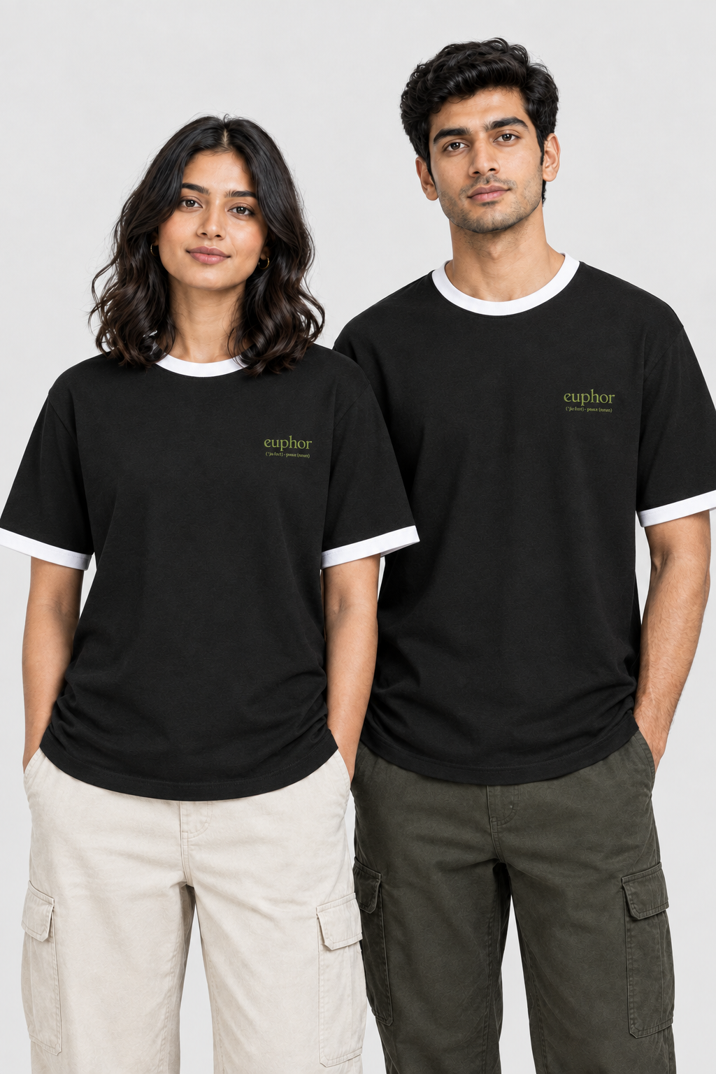 Unisex Ringer T-Shirt – Stickerei: Signatur