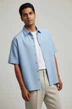 Baby Blue Shirt - Male Model