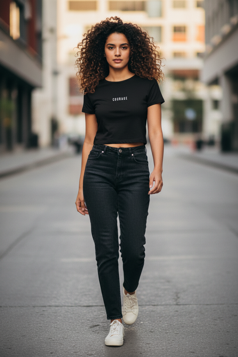 Black - Baby Tee Editorial