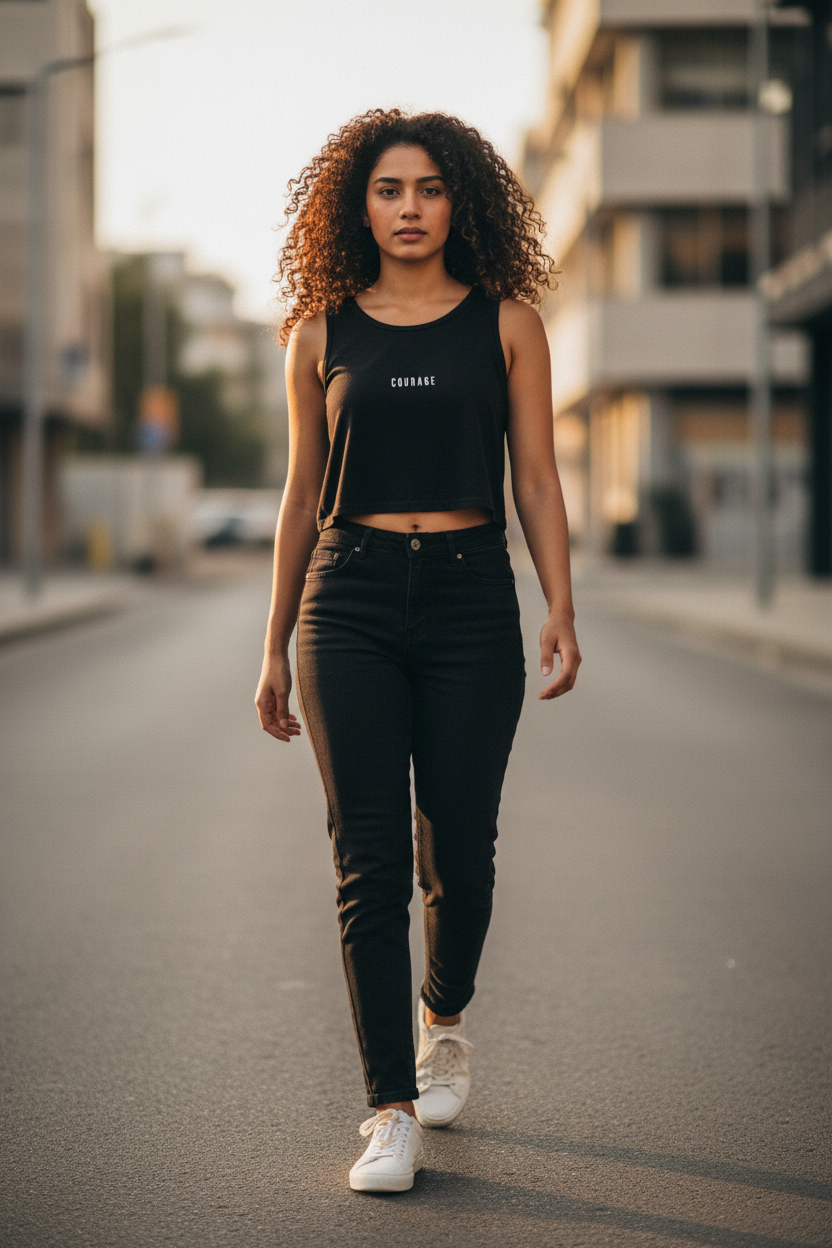 Black - Crop Tank Editorial