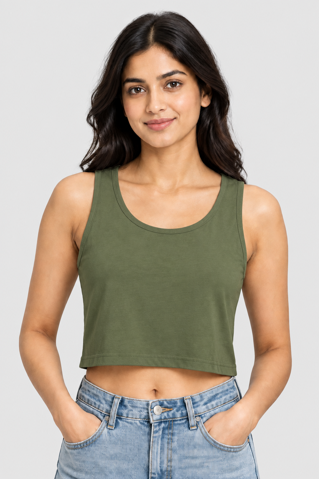 Damenbauchfreies Tanktop