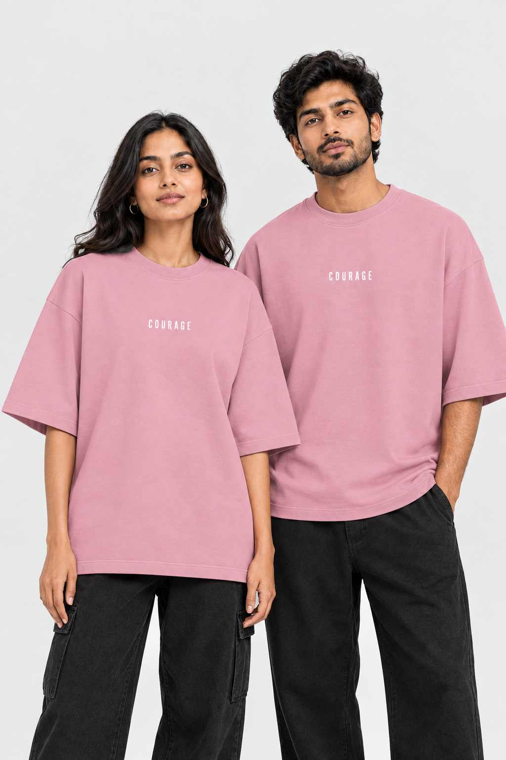 Unisex Terry Oversized Tee – COURAGE