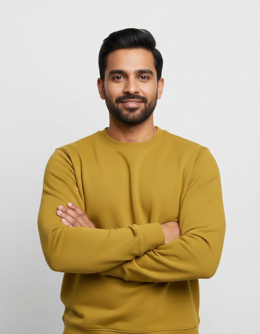 Color variant 3 - Indian male model - Arms crossed