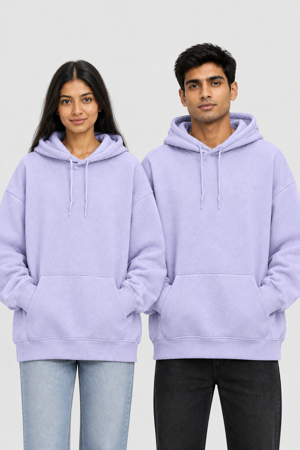 Combined Lavender hoodie front view