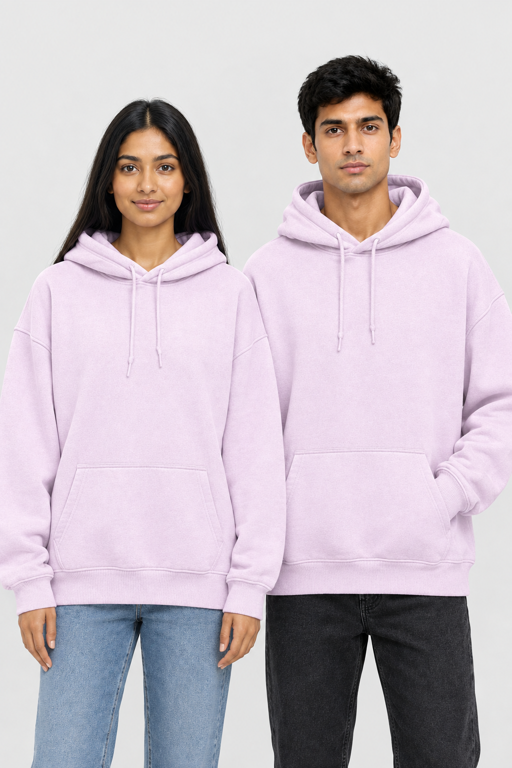 Combined Light Baby Pink hoodie front view