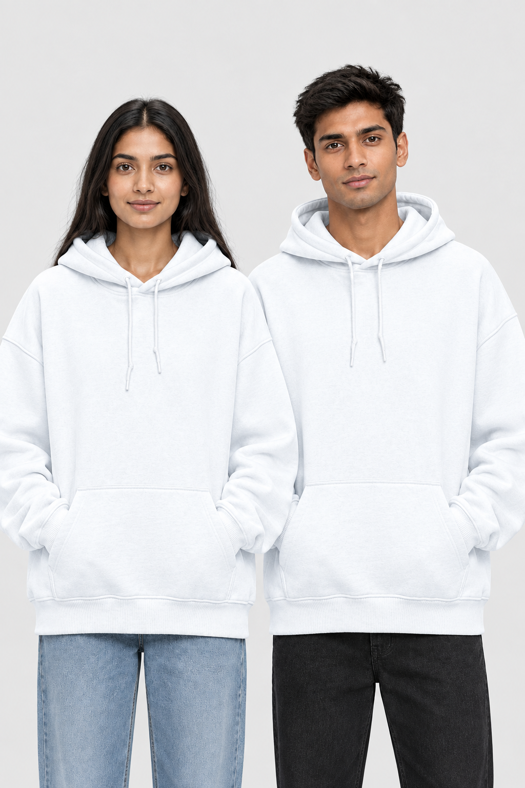 Combined White hoodie front view