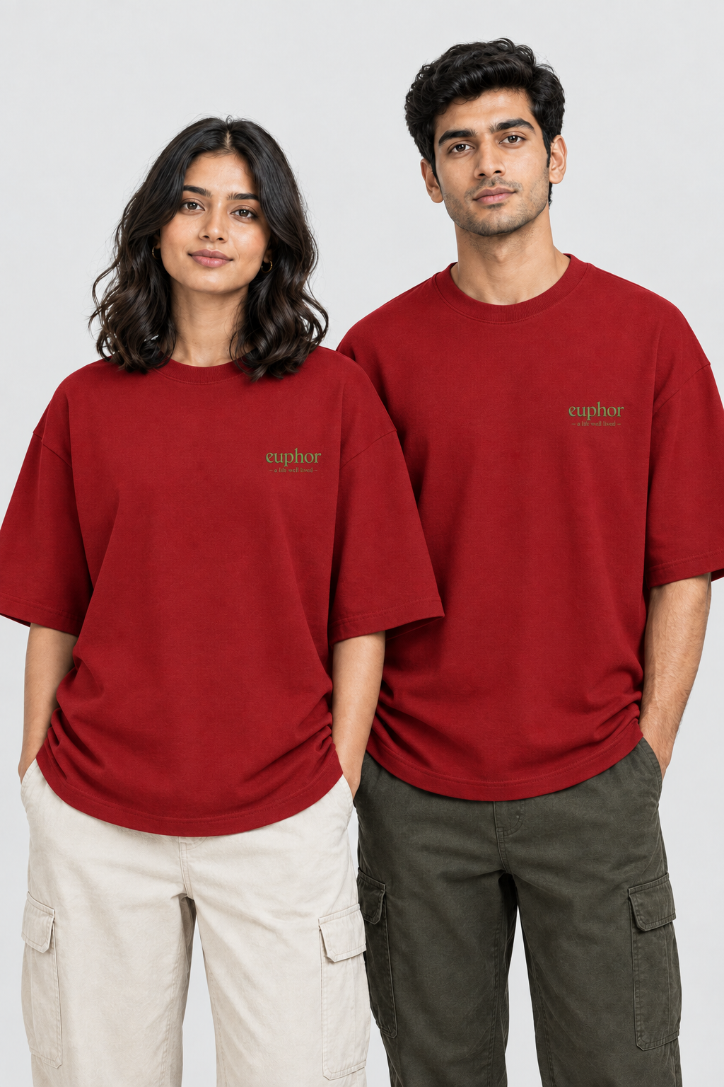 Unisex Frottee-Oversize-T-Shirt – Stickerei: Signature
