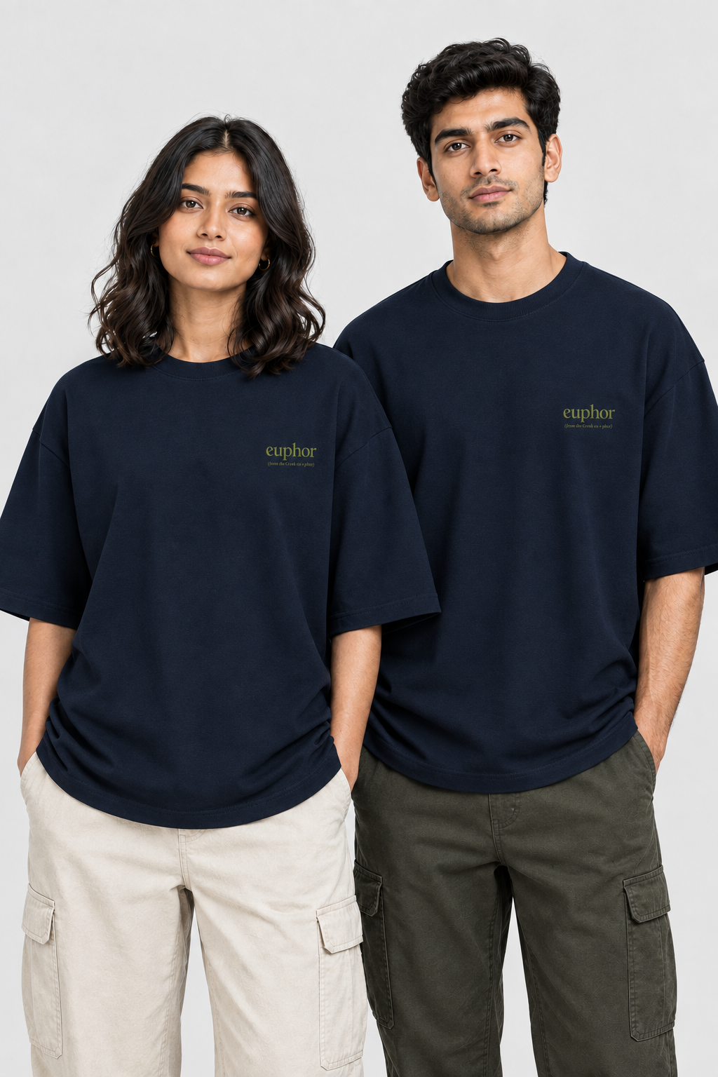 Unisex Frottee-Oversize-T-Shirt – Stickerei: Signature