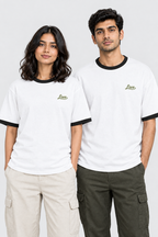 LOVE Unisex Embroidered Cotton Ringer T-Shirt – 180 GSM