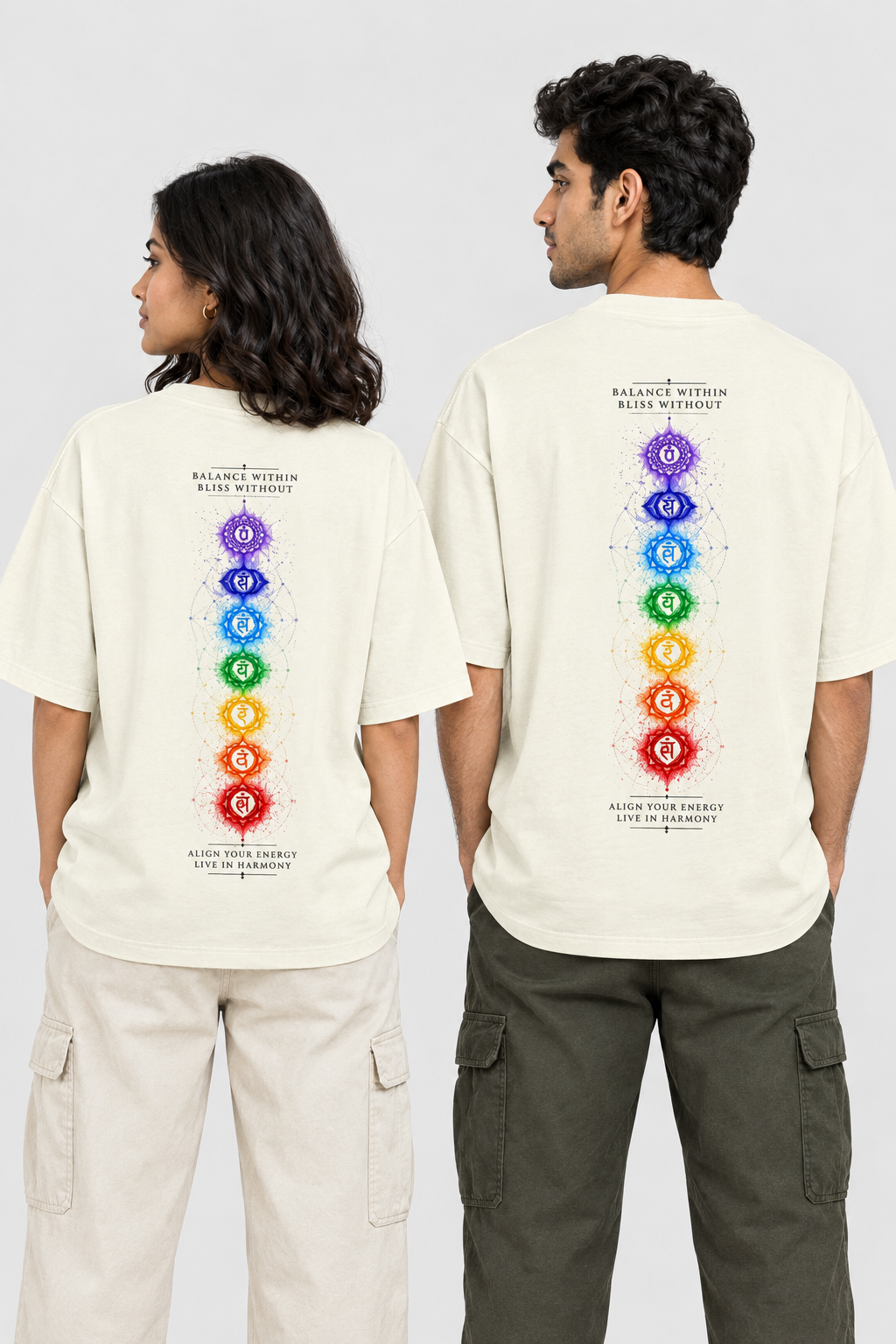 Euphor Bliss Chakra Graphic Oversized T-Shirt