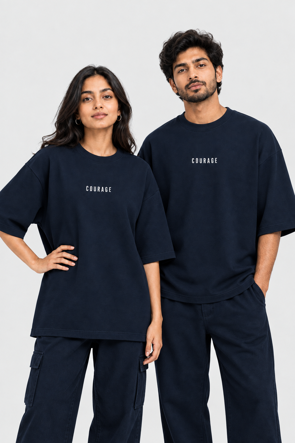 Unisex Terry Oversized Tee – COURAGE