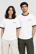 Euphor Signature Embroidered Cotton Ringer T-Shirt for Men & Women – 180 GSM