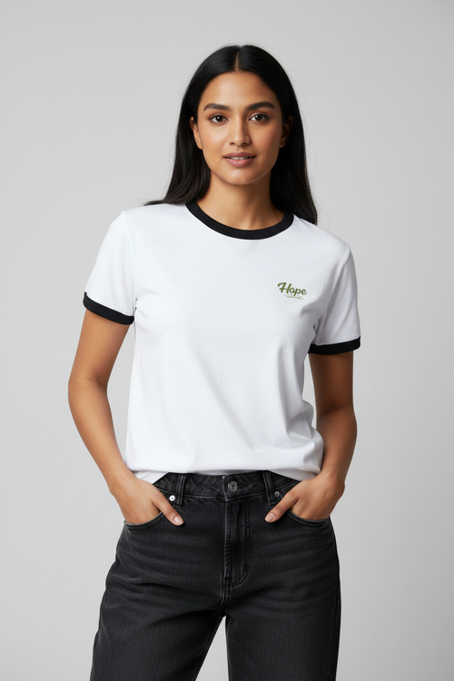 Indian Female Model - Black White Hope Ringer