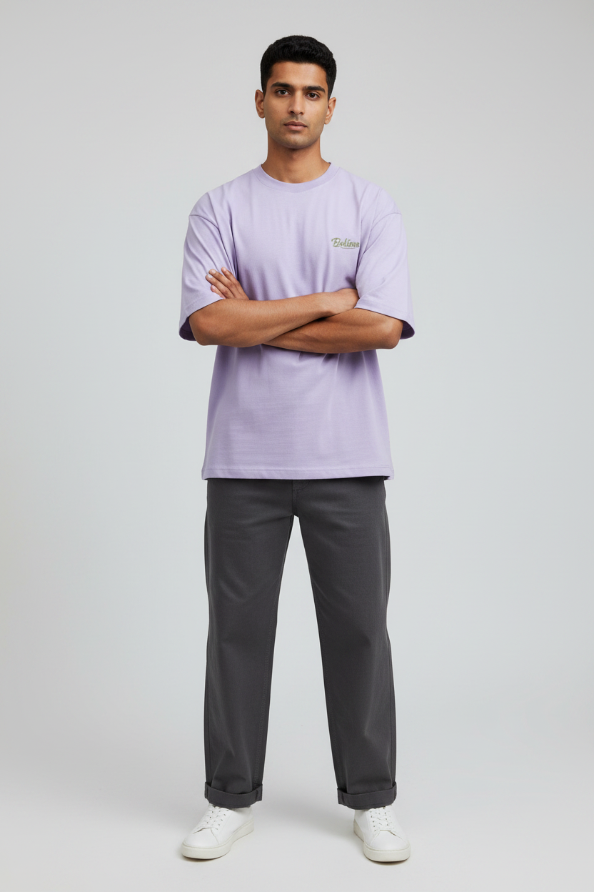 Indian Male Model - Lavender Believe Tee