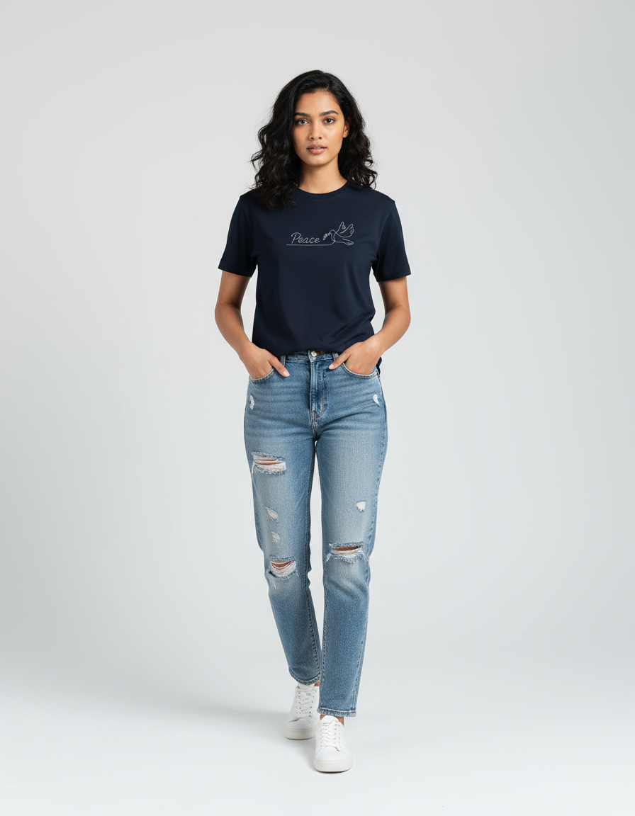 Indian woman - Hands in pockets